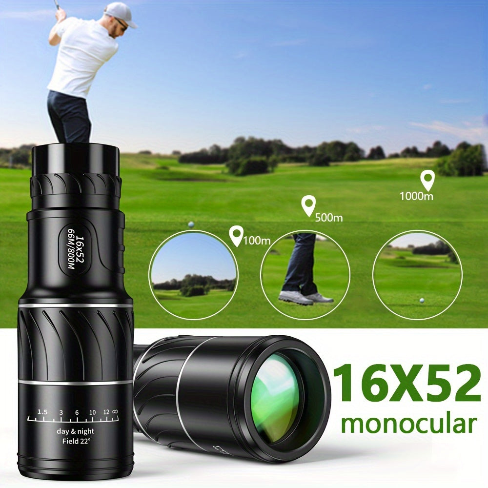 16x52 Monocular Dual Focus Optics Zoom Telescope For Birds Watching Wildlife
