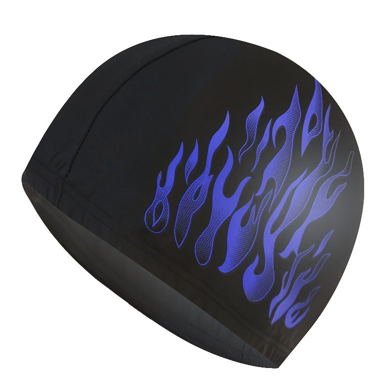 Polyester Adult Swimming Cap Soft Comfort Ear Protection