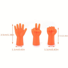 6pcs Gesture Shape Knitting Needle Caps Stitch Protector for DIY Weave Knitting