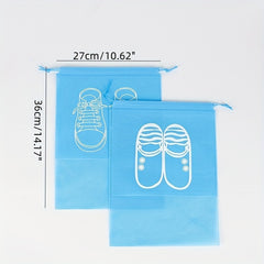 4 Pcs Travel Shoes Storage Pouch Drawstring Dustproof Organizers