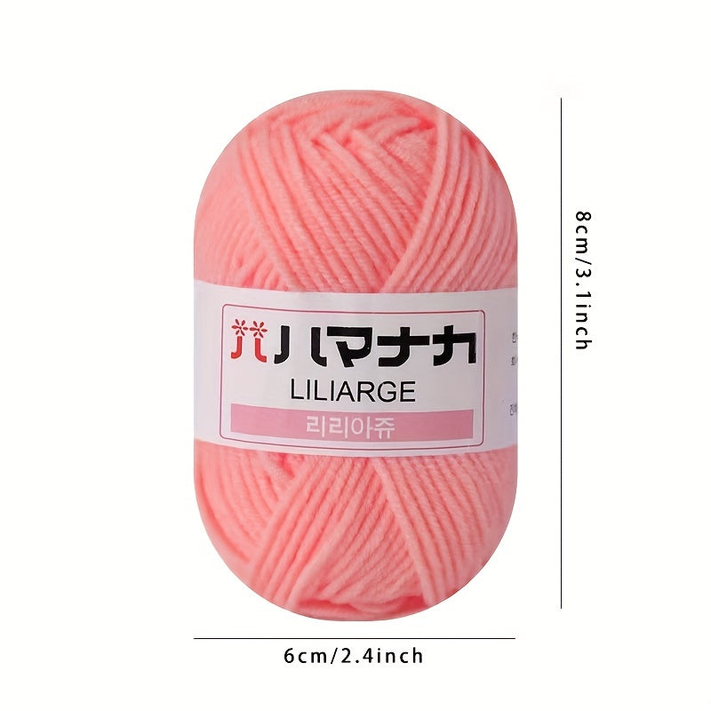 8pcs 100 Acrylic 4 Strands Braided Yarn Soft Textured Hand Crochet Knitting