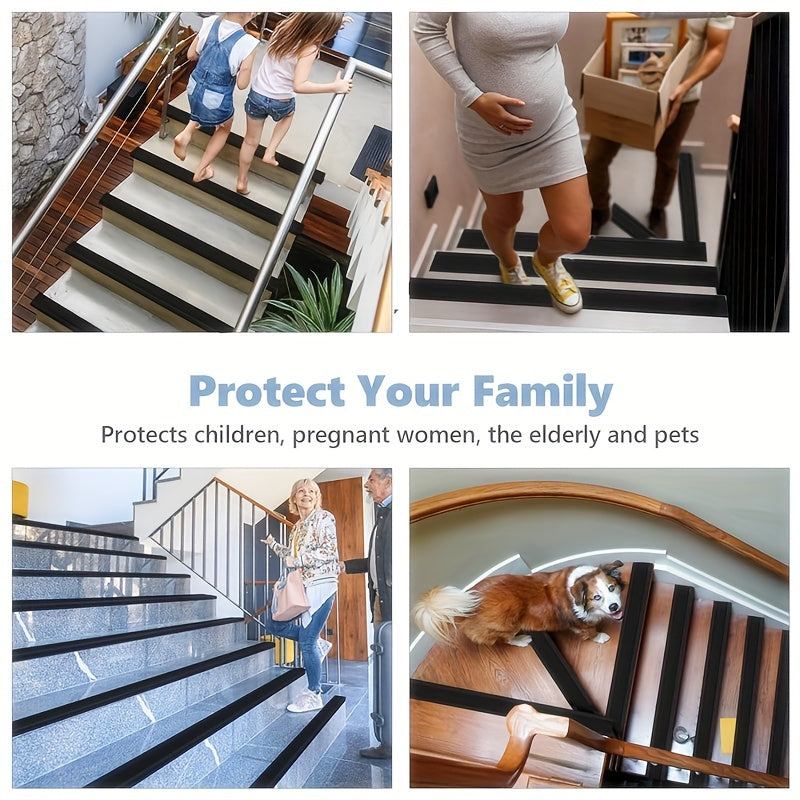 1pc Vinyl Stair Nosing Self Adhesive Stair Edge Protector Non Slip Waterproof