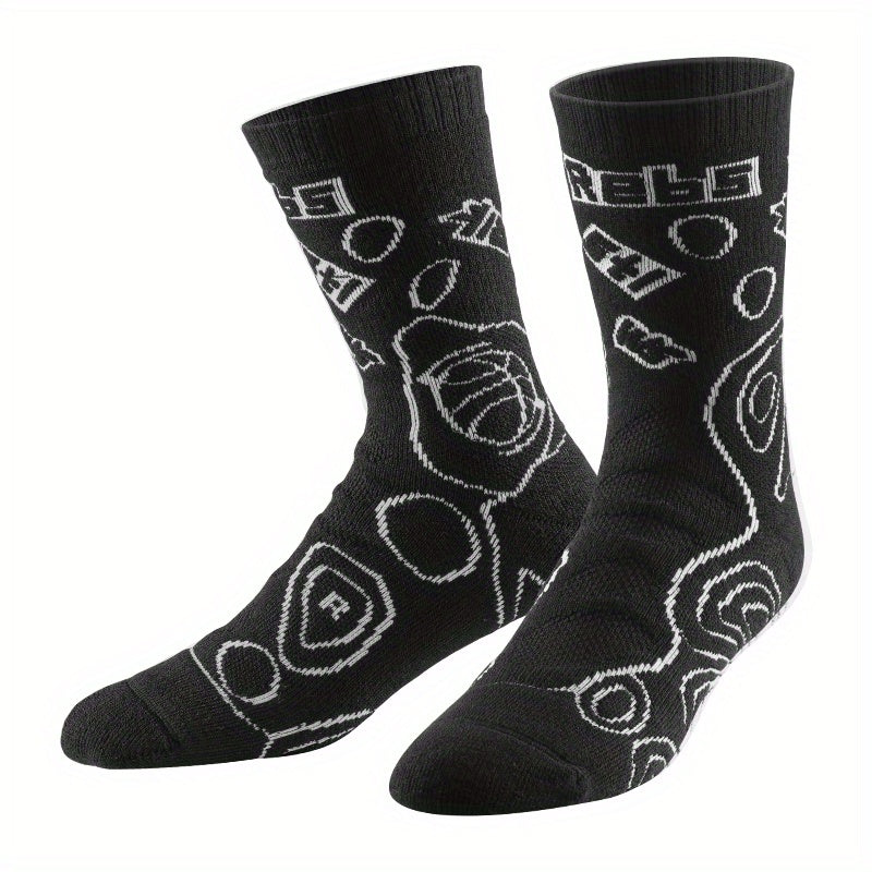Thick Padded Combat Basketball Socks Breathable Crew Socks