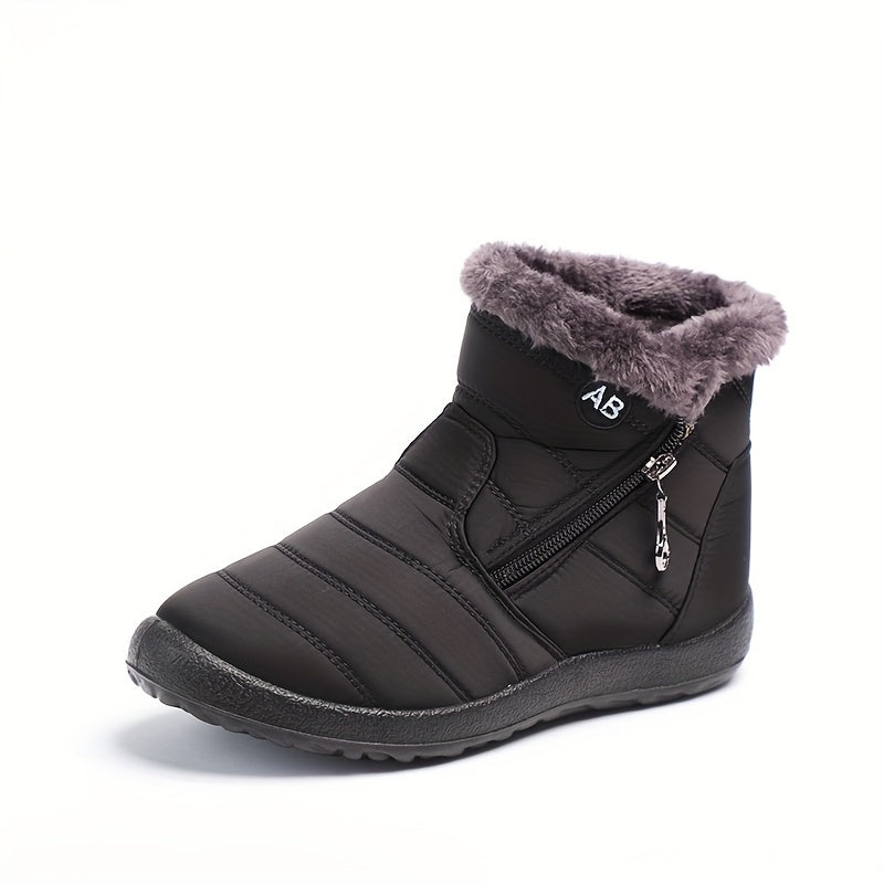 Women's Plush Lined Snow Boots Waterproof Winter Warm Boots