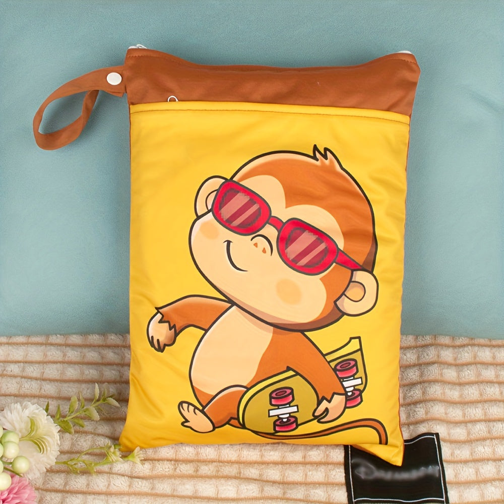 Wet Clothes Bag Diaper Nappy Animal Printed Beach Makeup Bag