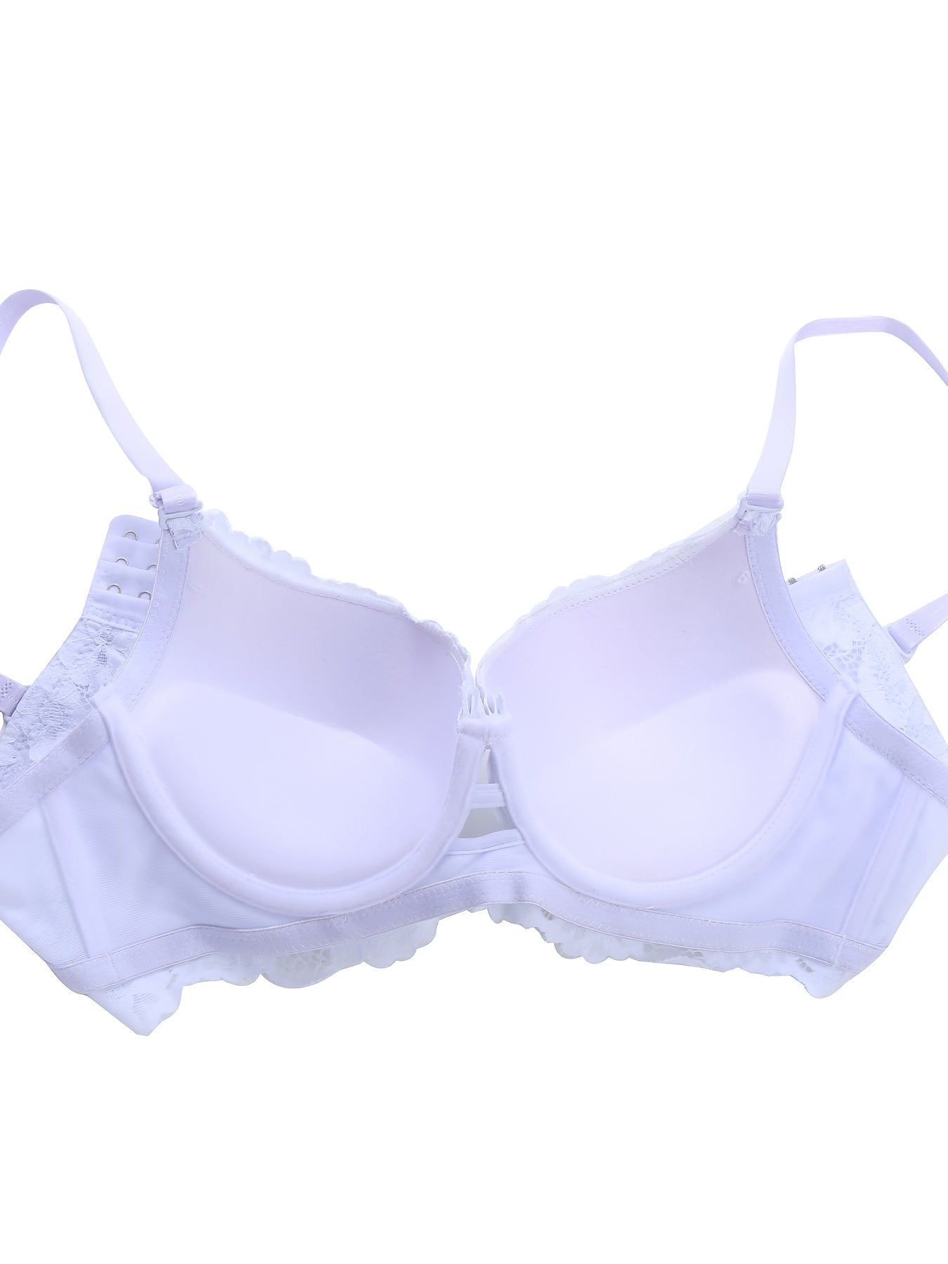 Everyday Lace Pink Bras Bow Elastane Sexy Solid Medium Stretch