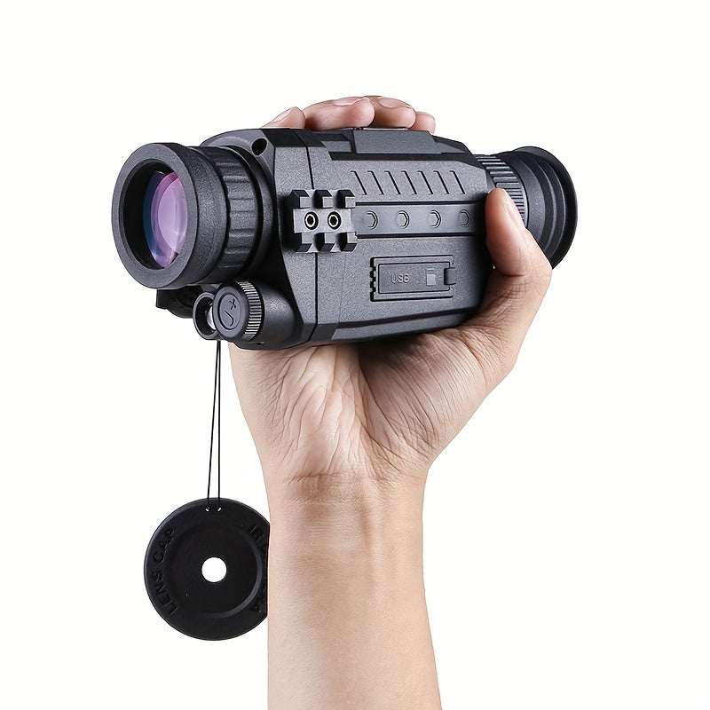 5x Digital Zoom Monocular Night Vision with USB Charging Cable