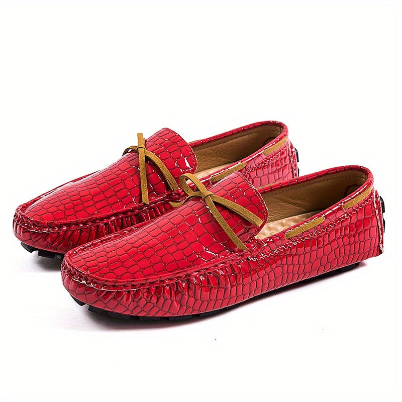 Men's Bowknot Loafer Shoes Comfy Slip On Moccasin Driving Shoes