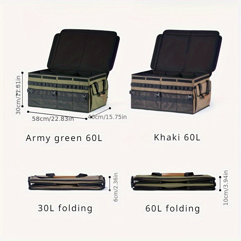 Car Storage Box Outdoor Camping Oxford Cloth Folding Storage Box