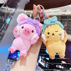 Plush Pig Cat Claw Doll Keychain Pendant Toy Gift
