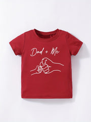 Toddler Baby Boys Short Sleeve Tee Top Dad Me T Shirt Father's Dress