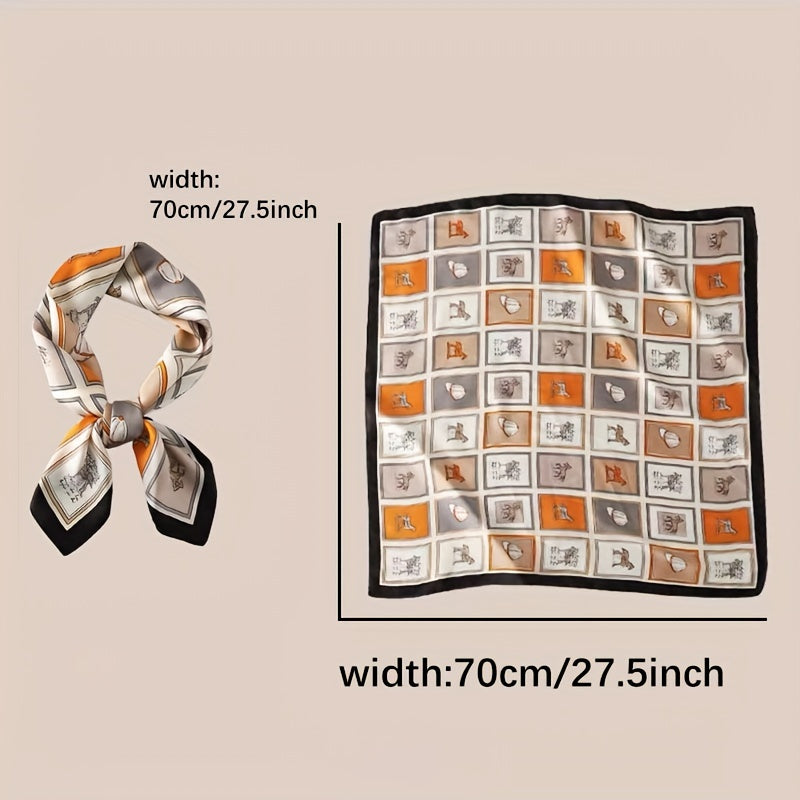 70 Satin Square Scarf Bandana Neckerchief Head Wrap Hair Accessories