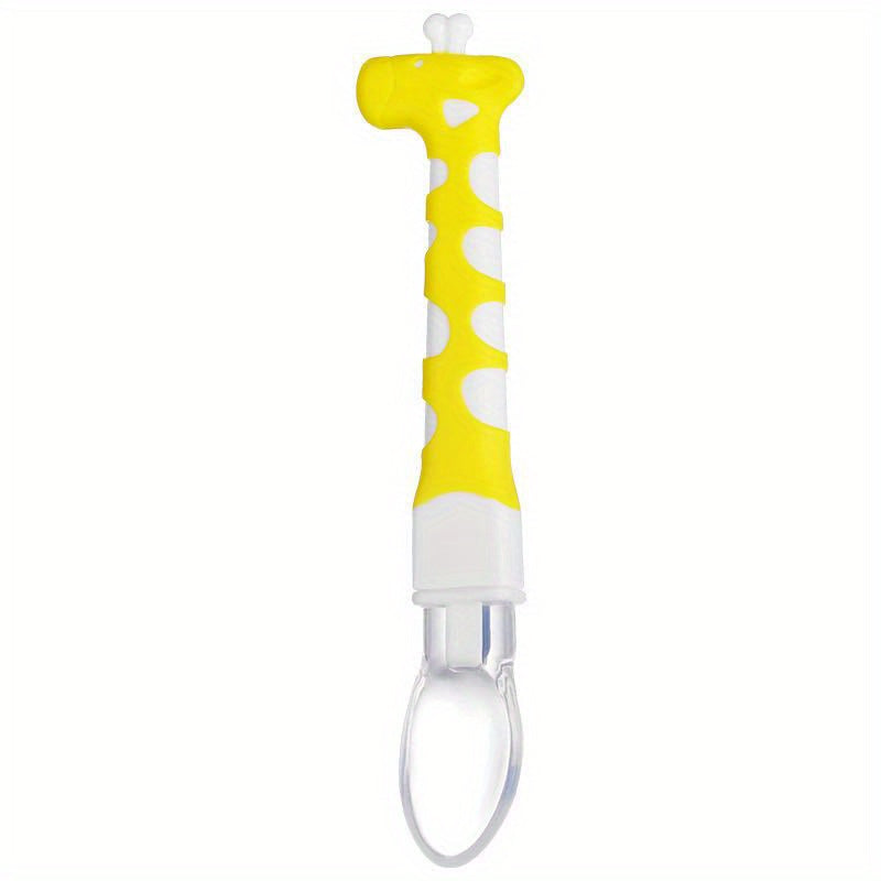 Cartoon Silicone Soft Head Spoon Baby Feeding Spoon