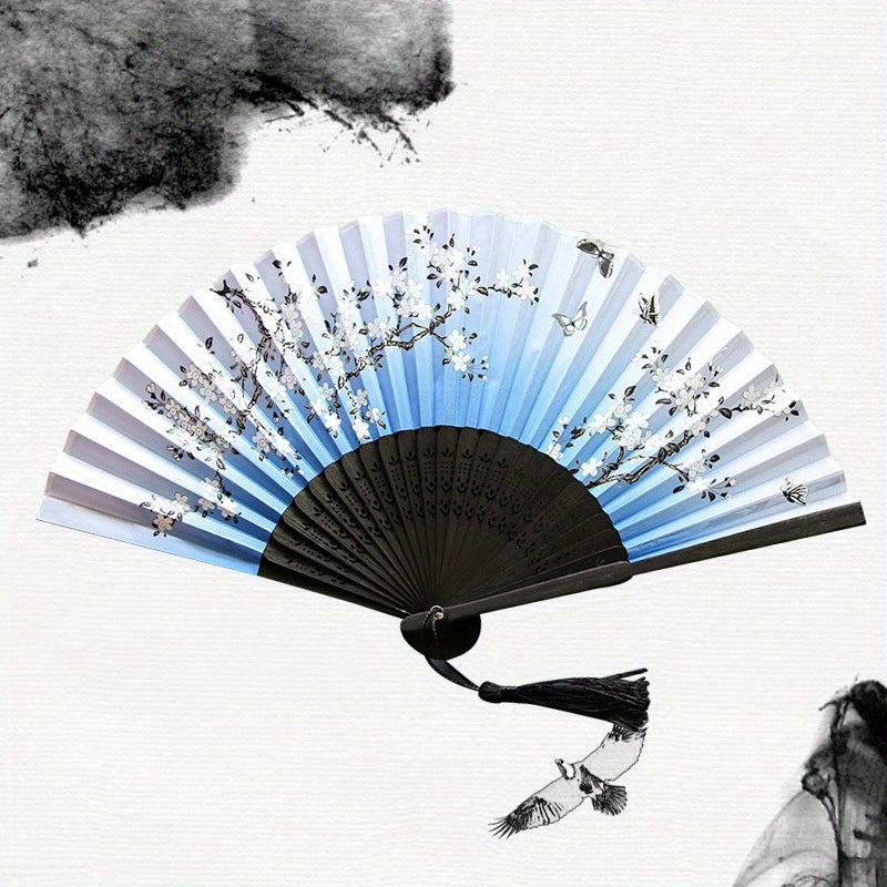 1pc Folding Fan Bamboo Ancient Style Fan Chinese Style Small Fan Gift For Men
