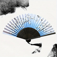 1pc Folding Fan Bamboo Ancient Style Fan Chinese Style Small Fan Gift For Men