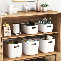 Storage Box with Lid Bathroom Shower Supplies Basket Plastic Container