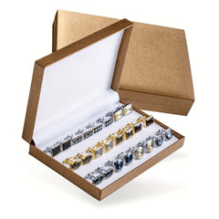 12pairs Wedding Suit Cufflinks in Various Styles