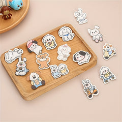 15pcs Kpop Acrylic Pins Stickers Bunny Puppy Back to School Gift For Girls