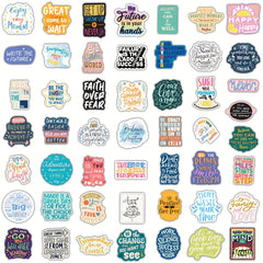 100pcs Motivational Vinyl Stickers for Laptops and Bottles