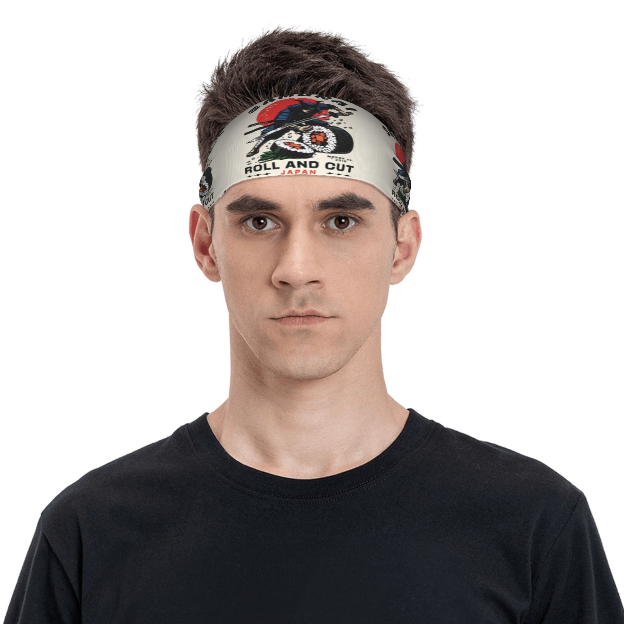 Japanese Style Unisex Sports Headband Sweat Wicking Stretchy Breathable