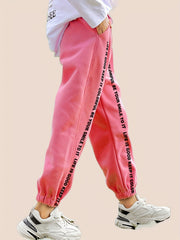 Girls Street Jogger Sweatpants Loose Fit Sports Running Trousers