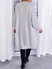 Ribbed Knit Long Sleeve Cardigan