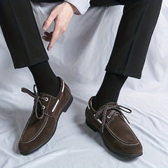 Men's Lace up Boat Shoes Casual Deck Shoes Walking Shoes