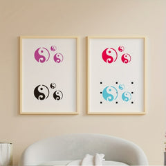 Yin Yang Stencil 12.7x20.32 cm for Painting Wall Wood Fabric Furniture