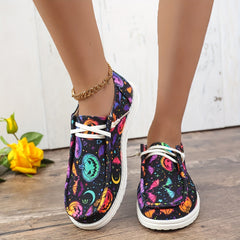 Halloween Scary Wacky Pumpkin Ghost Skate Shoes