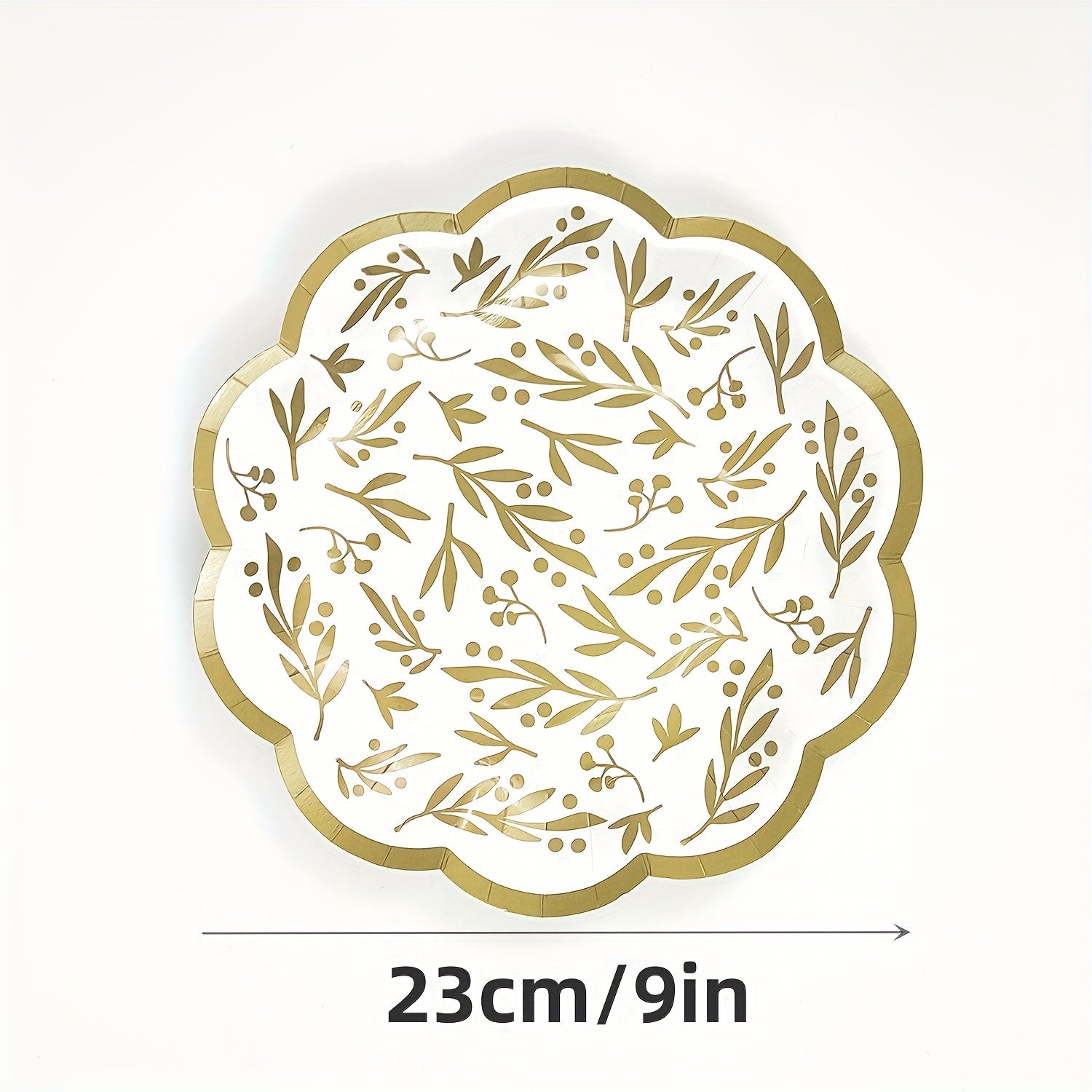 8pcs Disposable Dinnerware Set Paper Dinner Plates 17 22 Paper Cups With Leaf