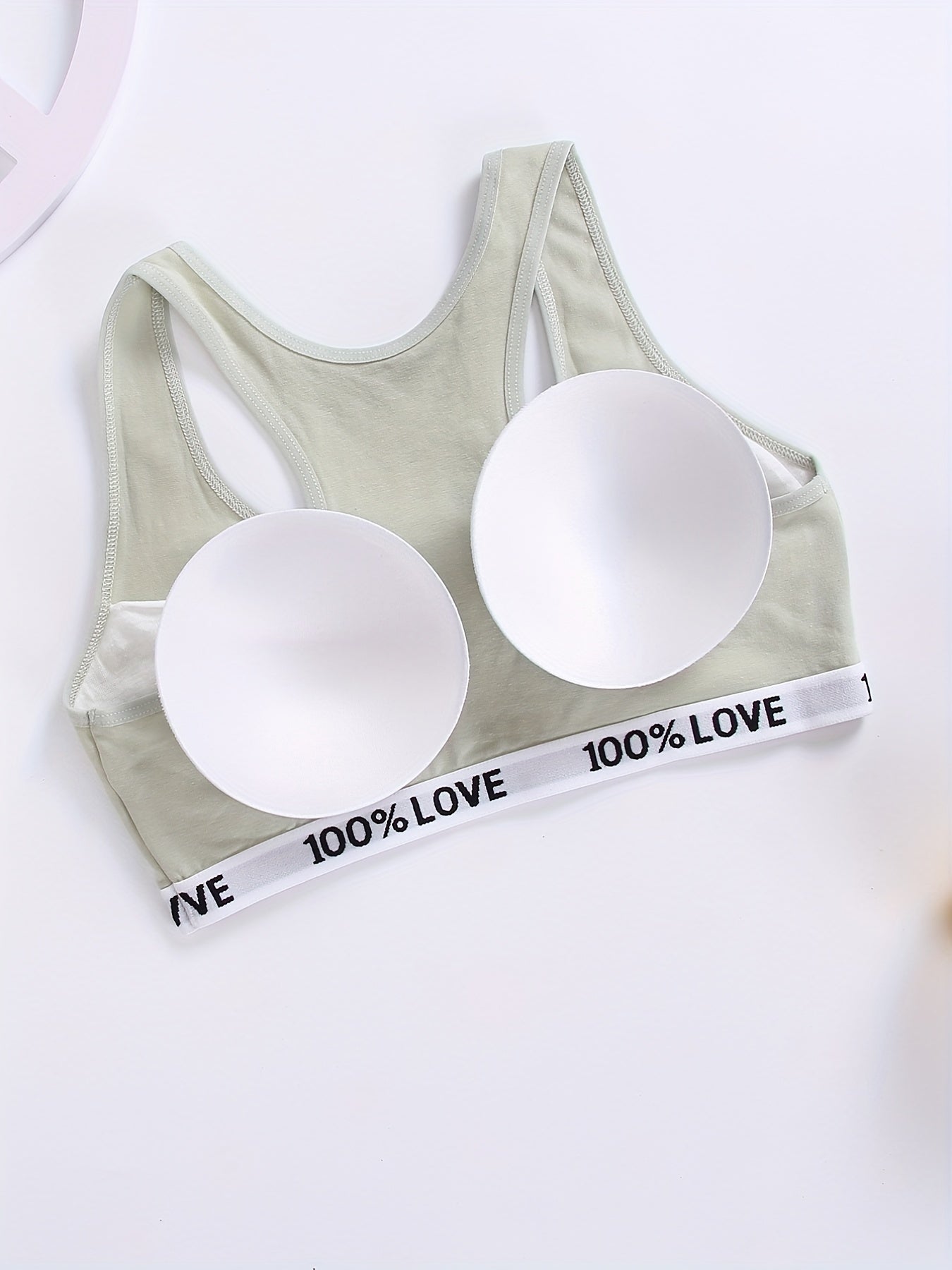 Letter Print Bra & Panties Set Women's Lingerie