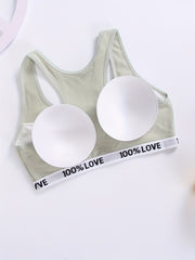 Letter Print Bra & Panties Set Women's Lingerie