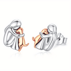 Cartoon Girls Dog Stud Earrings for Birthday Party