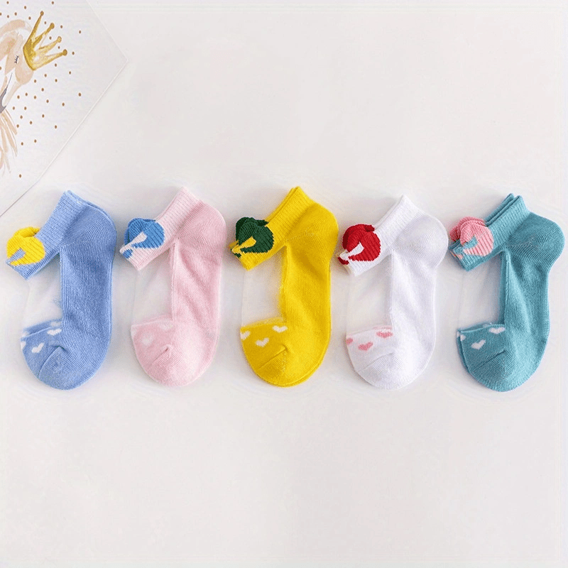 5 Pairs Princess Mesh Socks Girls Accessories Spring Summer