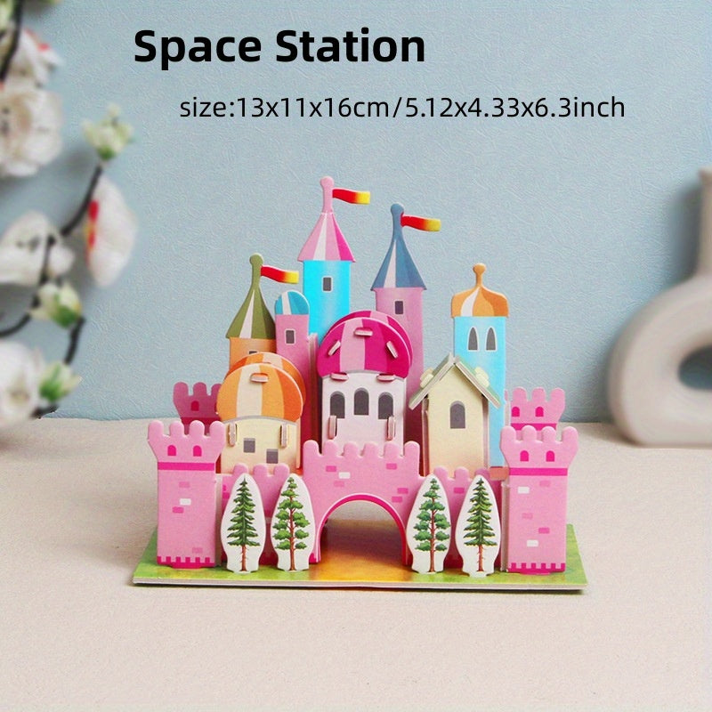 Castle Halloween Paper 3D Puzzle DIY Model Kids Toys Holiday Gift