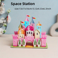 Castle Halloween Paper 3D Puzzle DIY Model Kids Toys Holiday Gift