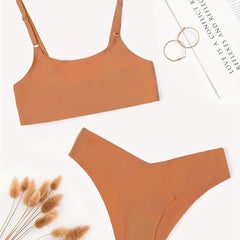 Solid Full Coverage Bra & Seamless Panties Set