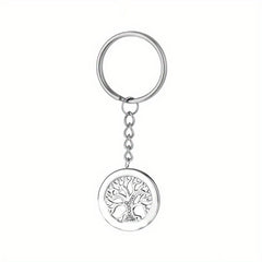 Personalized Tree Of Life Names Keychain with Birthday Stone