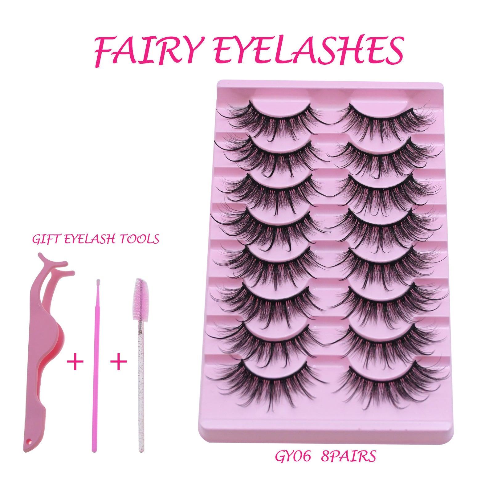 Faux Mink False Eyelashes Cat Eye Lashes 20mm