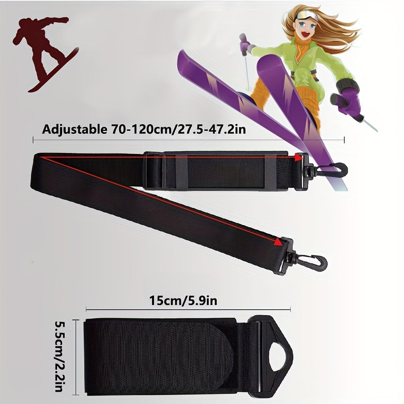 Adjustable Double Skiing Board Carrying Shoulder Strap