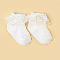 1pair Summer Mesh Baby Princess Socks Baby Socks Lace Socks Infant Toddler