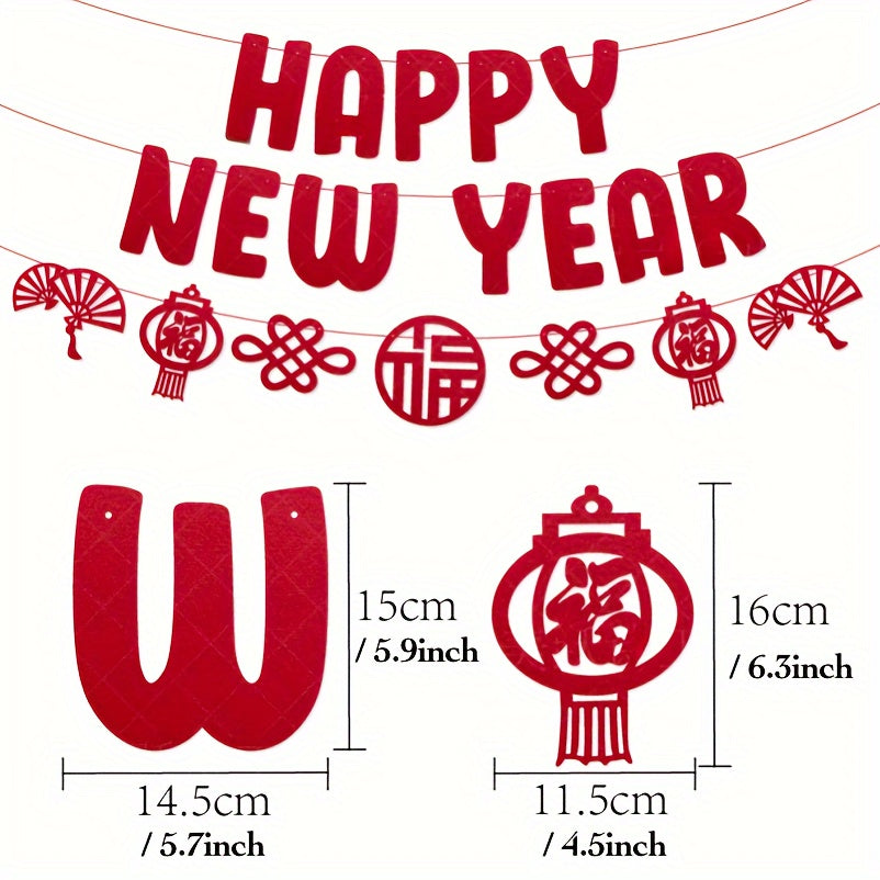 3pcs Chinese Years Party Decoration Banner Spring Hanging Ornaments