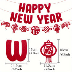 3pcs Chinese Years Party Decoration Banner Spring Hanging Ornaments
