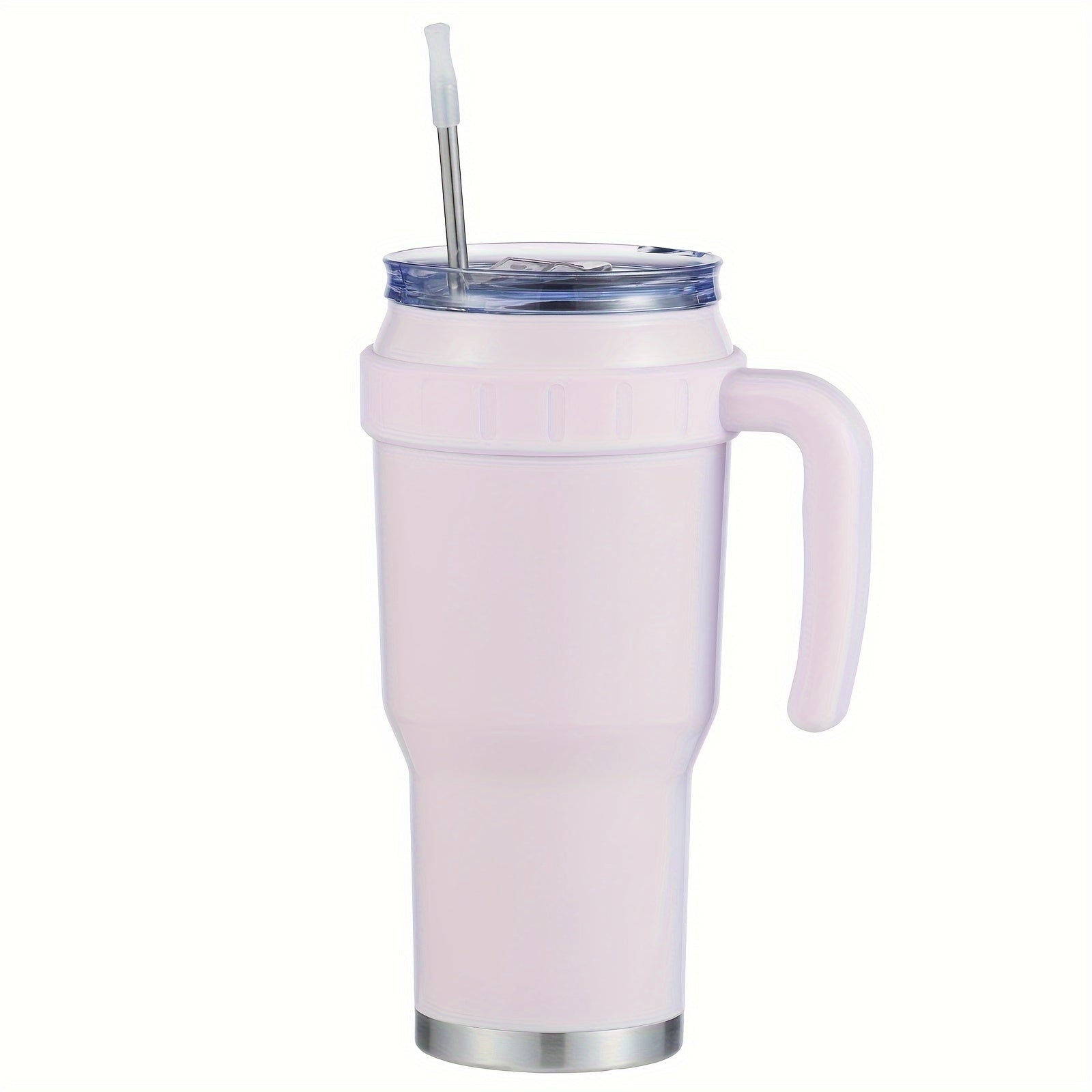 40oz Insulation Cup With Handle And Straw Lid Stainless Steel