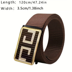 Men's Belt Slider Belt Two C Casual Belt Bite Metal