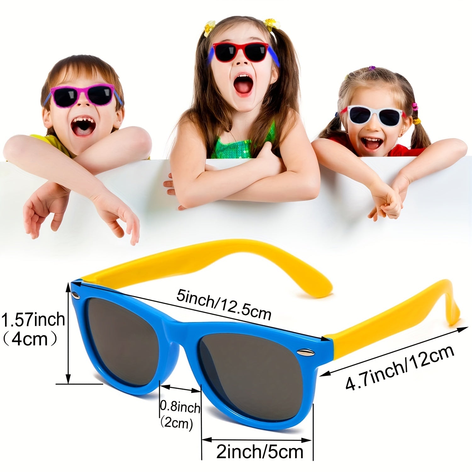 Kids Neon Sunglasses Bulk for Boys & Girls, 2 Pcs Party Favors