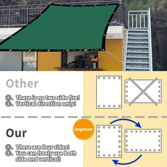 Rectangular Green Sunshade Sail for Outdoor Activities