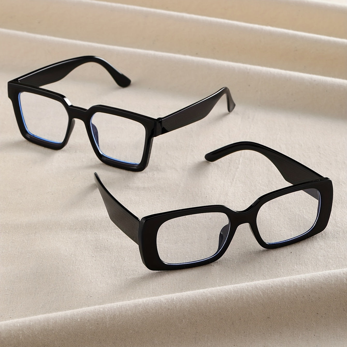 Clear Lens Glasses Rectangle Frame Eyeglasses Anti Light Eyewear
