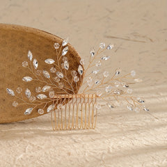 Crystal Pearl Bridal Hair Comb Rhinestone Hair Jewelry