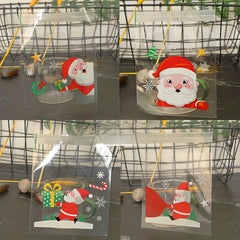 100pcs Assorted 25 Bags Opp Christmas Baking Packaging Biscuit Bag